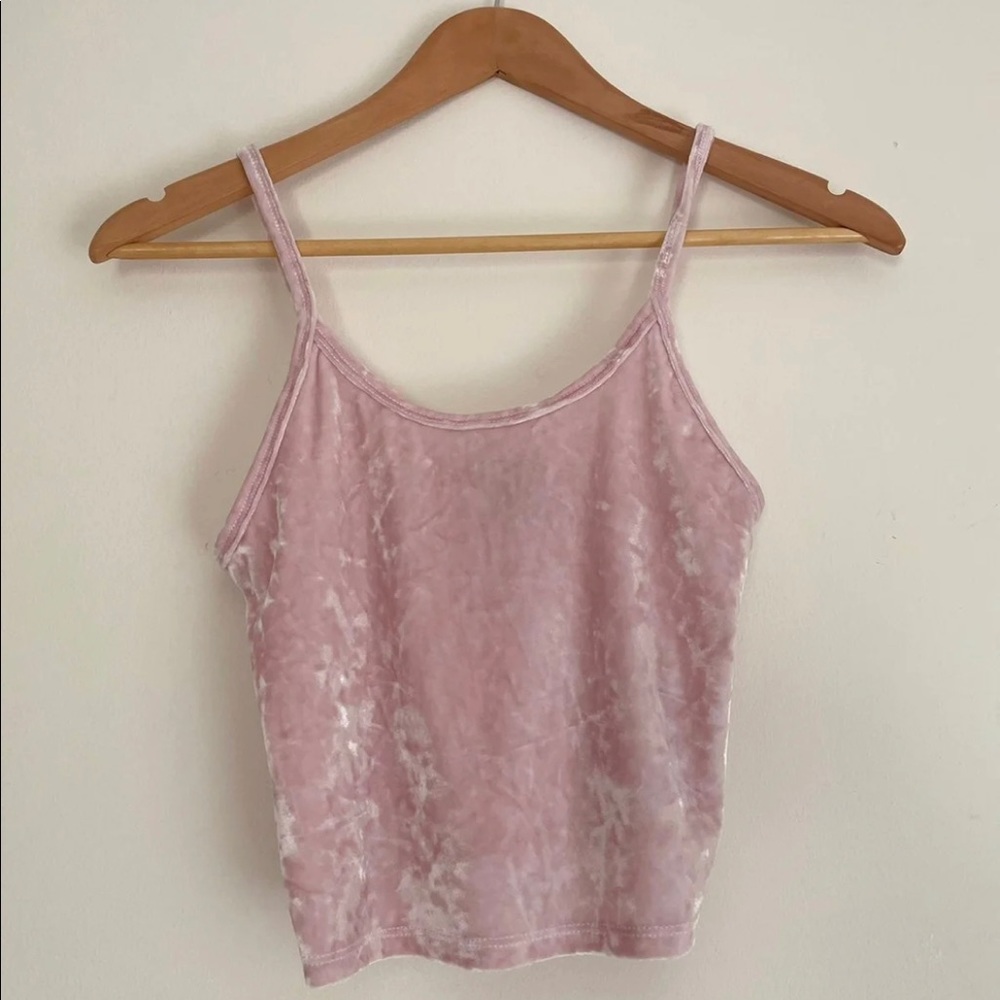 F21 Velvet Pink Tank and Skirt Set